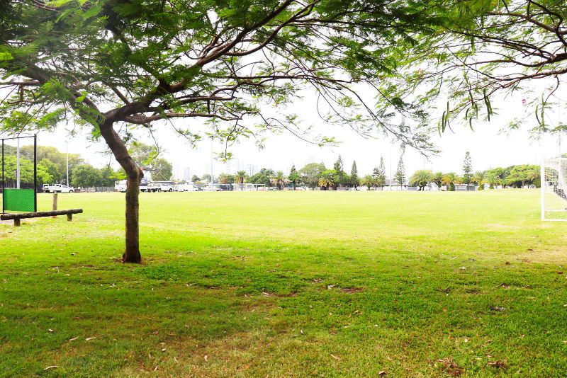 Soccer field at Lex Bell Park, Surfers Paradise, Gold Coast