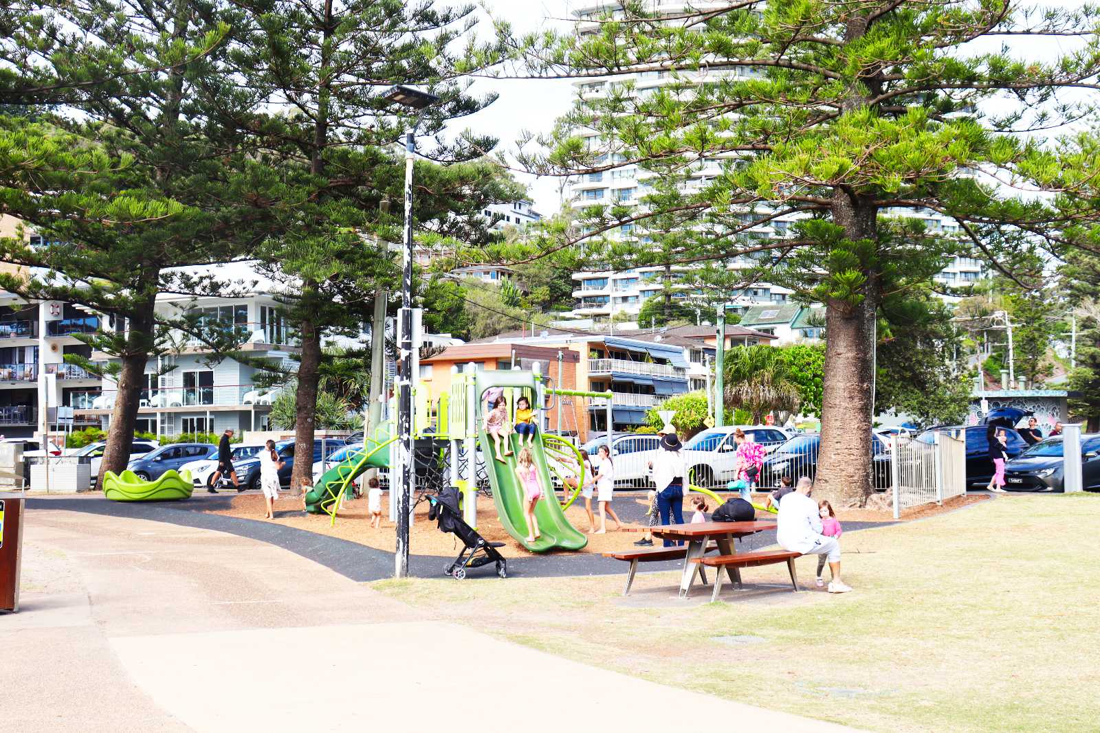 Engaging children's playground at John Laws Park, Burleigh Heads, Gold Coast