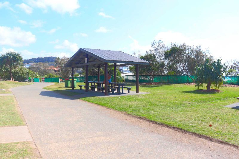 Large picnic space at Kropp Park, Currumbin, Gold Coast