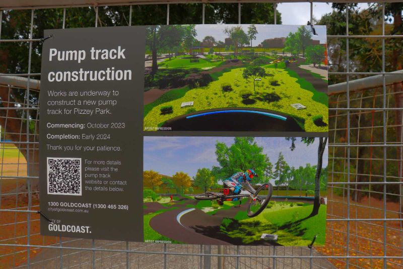 The new 2km pump track is coming soon at Pizzey Park